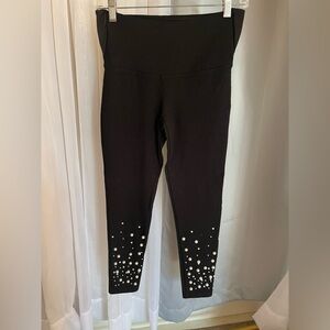 Black Pearl Embellished Leggings